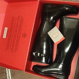 Hunter Original Refined Tall Wellington Boots in Black
